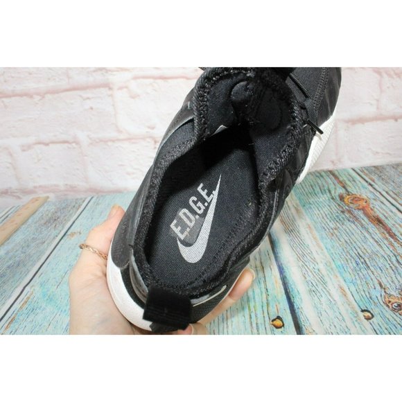 Nike Huarache Edge Txt  Black Leather Lace Up Casual Sneakers Shoes Size 6 - Picture 7 of 8